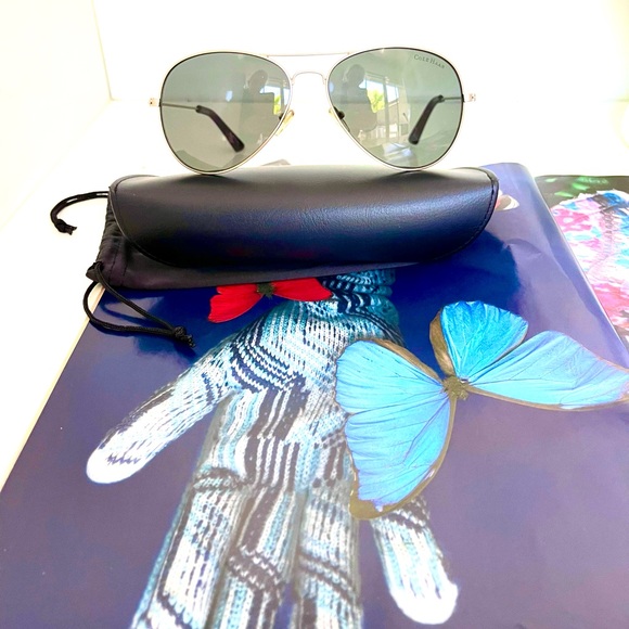 Authentic Cole Haan Aviator Gold Brushed frame Sunglasses - Picture 5 of 10